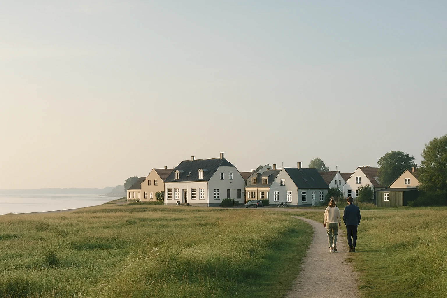 Roligt Odsherred-billede med lokal forankring og åben horisont
